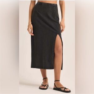 Z supply knit skirt, washed black XS